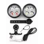iLike Set de luces de bicicleta USB recargables 4-LED – luces delantera y trasera con bocina de 120dB