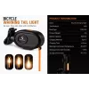 iLike JOWORSE Luz trasera de bicicleta COB LED recargable, luz trasera de bicicleta USB-C, luz de advertencia para bicicleta impermeable 300mAh