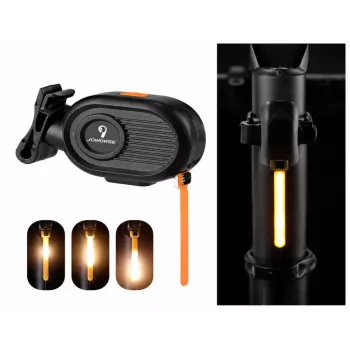 iLike JOWORSE Luz trasera de bicicleta COB LED recargable, luz trasera de bicicleta USB-C, luz de advertencia para bicicleta impermeable 300mAh
