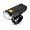 iLike Luz delantera de bicicleta recargable por USB, faro de bicicleta LED de alta luminosidad JH420, luz de bicicleta impermeable IP65 para MTB, bicicleta de carretera y e-bike negra