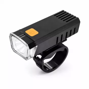 iLike Luz delantera de bicicleta recargable por USB, faro de bicicleta LED de alta luminosidad JH420, luz de bicicleta impermeable IP65 para MTB, bicicleta de carretera y e-bike negra