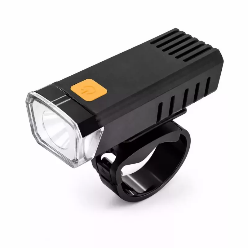 iLike Luz delantera de bicicleta recargable por USB, faro de bicicleta LED de alta luminosidad JH420, luz de bicicleta impermeable IP65 para MTB, bicicleta de carretera y e-bike negra