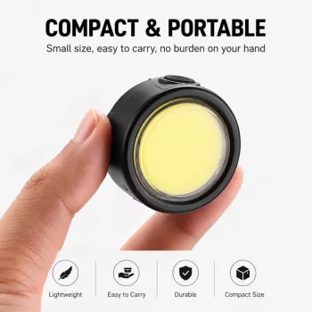 iLike JOHORSE Luz trasera de bicicleta recargable por USB de 50LM, carga Type-C, 5 modos de iluminación, luz de seguridad trasera LED para bicicleta impermeable IPX4 negra