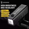 iLike JOHORSE Luz delantera de bicicleta recargable por USB, luz delantera de bicicleta LED de alta luminosidad, impermeable IPX4, carcasa de ABS, montaje fácil en el manillar