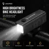 iLike JOHORSE Luz delantera de bicicleta recargable por USB, luz delantera de bicicleta LED de alta luminosidad, impermeable IPX4, carcasa de ABS, montaje fácil en el manillar