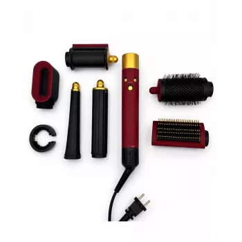 iLike Air Styling System – Set de herramientas de peinado 6 en 1 - potencia 1200W rojo