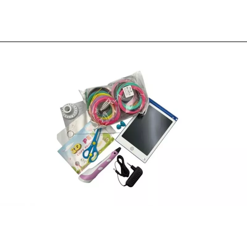 iLike Melt 3D Pen Kit Box set completo para bolígrafo de impresión 3D, set 3D PEN-7-1 con plantillas 5m x 20 colores rosa
