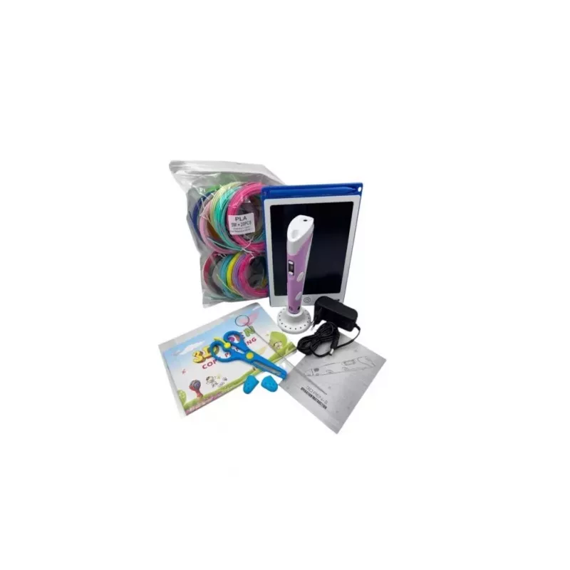 iLike Melt 3D Pen Kit Box set completo para bolígrafo de impresión 3D, set 3D PEN-7-1 con plantillas 5m x 20 colores rosa