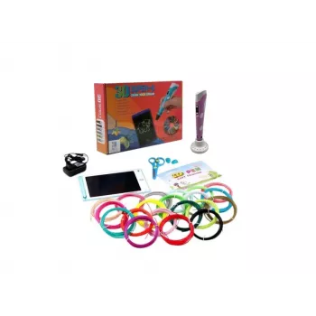 iLike Melt 3D Pen Kit Box set completo para bolígrafo de impresión 3D, set 3D PEN-7-1 con plantillas 5m x 20 colores verde