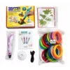 iLike 3D Pen-3 con pantalla LCD y 10 plantillas azul + set de filamento PLA 20 colores 200 metros