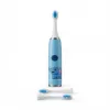 iLike Cepillo de dientes eléctrico sónico recargable para niños, carga USB, 3 cabezales (1+2 cabezales de repuesto), cerdas suaves, impermeable, diseño elefante azul, azul