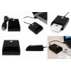 iLike Lector de tarjetas inteligente USB, lector de tarjetas IC de contacto para firma digital, eID, tarjetas bancarias y gubernamentales negro