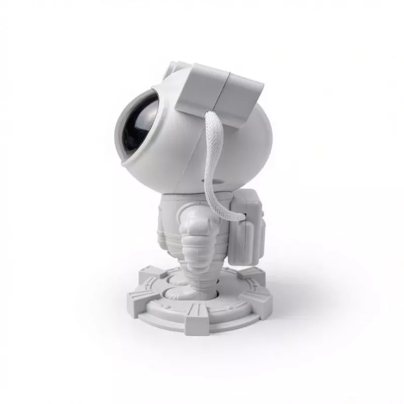 iLike Lámpara LED inteligente astronauta con altavoz Bluetooth, luz nocturna RGB, mando a distancia, cabeza giratoria 360° blanca