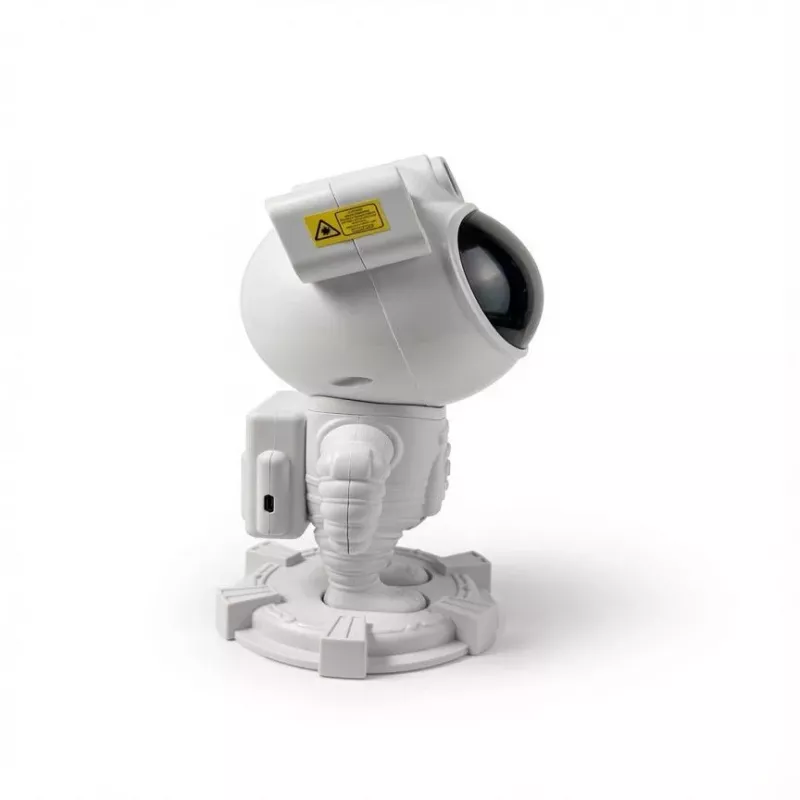 iLike Lámpara LED inteligente astronauta con altavoz Bluetooth, luz nocturna RGB, mando a distancia, cabeza giratoria 360° blanca