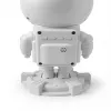 iLike Lámpara LED inteligente astronauta con altavoz Bluetooth, luz nocturna RGB, mando a distancia, cabeza giratoria 360° blanca