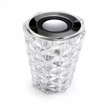 iLike Lámpara LED RGB Crystal Touch con altavoz Bluetooth, luz nocturna ambiental, mando a distancia