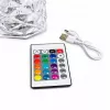 iLike Lámpara LED RGB Crystal Touch con altavoz Bluetooth, luz nocturna ambiental, mando a distancia