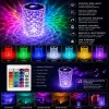 iLike Lámpara LED RGB Crystal Touch con altavoz Bluetooth, luz nocturna ambiental, mando a distancia