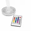 iLike Lámpara de mesa LED RGB Crystal Touch con altavoz Bluetooth, luz nocturna ambiental y mando a distancia