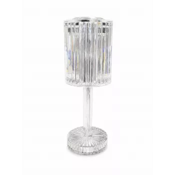 iLike Lámpara de mesa LED RGB Crystal Touch con altavoz Bluetooth, luz nocturna ambiental y mando a distancia