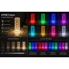 iLike Lámpara de mesa LED RGB Crystal Bubble Touch con altavoz Bluetooth