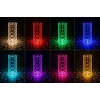 iLike Lámpara de mesa LED RGB Crystal Bubble Touch con altavoz Bluetooth
