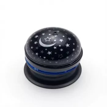 iLike Lámpara de bola de cristal RGB, proyector de fiesta giratorio 180° con mando a distancia negro