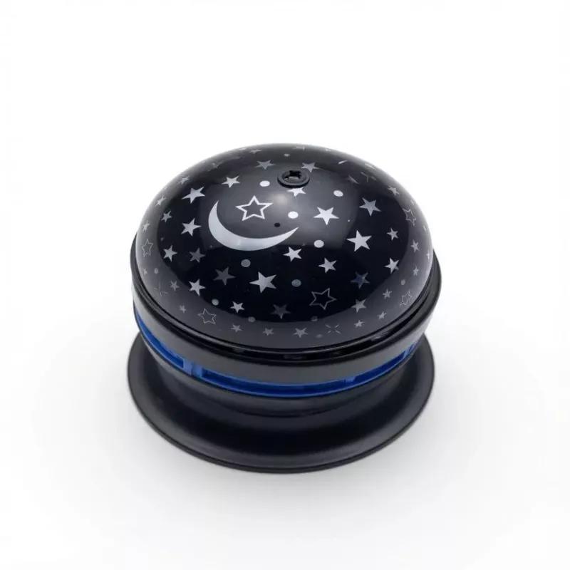 iLike Lámpara de bola de cristal RGB, proyector de fiesta giratorio 180° con mando a distancia negro
