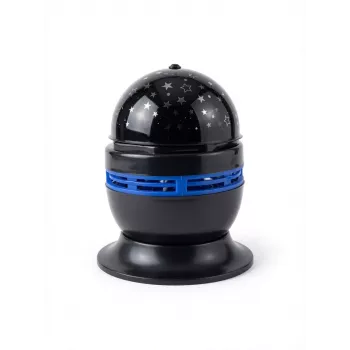 iLike Lámpara de bola de cristal RGB, proyector de fiesta giratorio 180° con mando a distancia negro