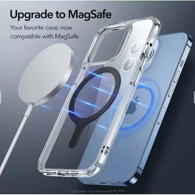 iLike ESR HaloLock anillo magnético para teléfono MagSafe pack de 2 negro