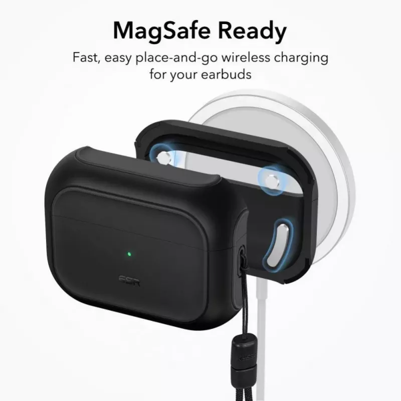 ESR Orbit HaloLock con MagSafe para Apple AirPods Pro 1 / 2 - Negro