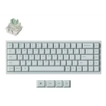 Keychron Q16 HE 8K teclado mecánico - Verde claro - Full-Size - interruptores Gateron de efecto Hall - cable USB-C - frecuencia de sondeo de 8000 Hz