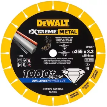 DEWALT DT40257-QZ disco de corte diamantado Extreme Runtime 125 mm