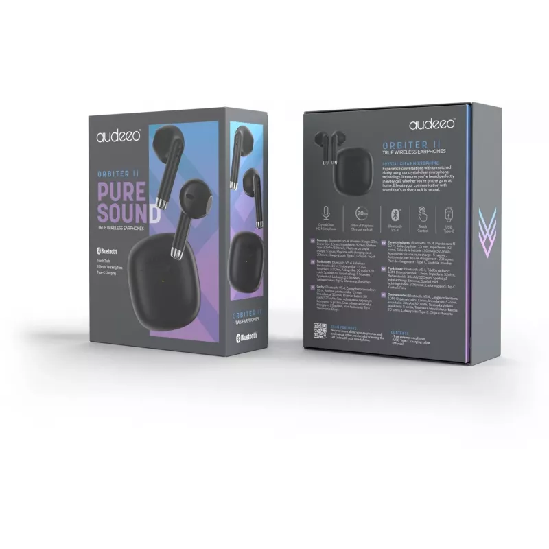 Audeeo Auriculares True Wireless AOORBIT2-BK - Negro