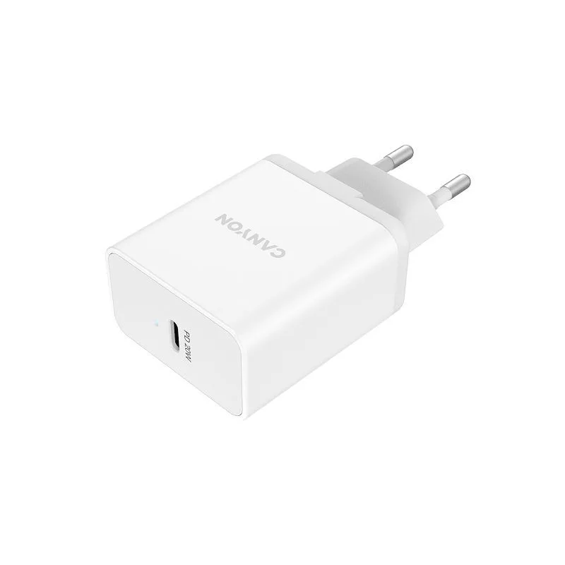 Canyon Cargador de pared H-20 con USB-C 20W blanco