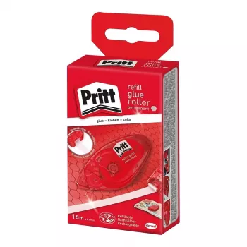 Henkel 2120444 Dispensador de cinta adhesiva - Manual de mano/sobremesa, transparente con detalles azules, incluye 1 rollo de cinta adhesiva