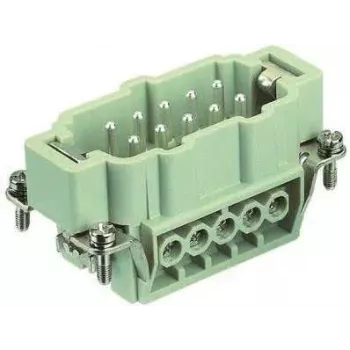 Harting Han E Insert de macho con conexión por tornillo, 10+PE contactos, 16A, 500V
