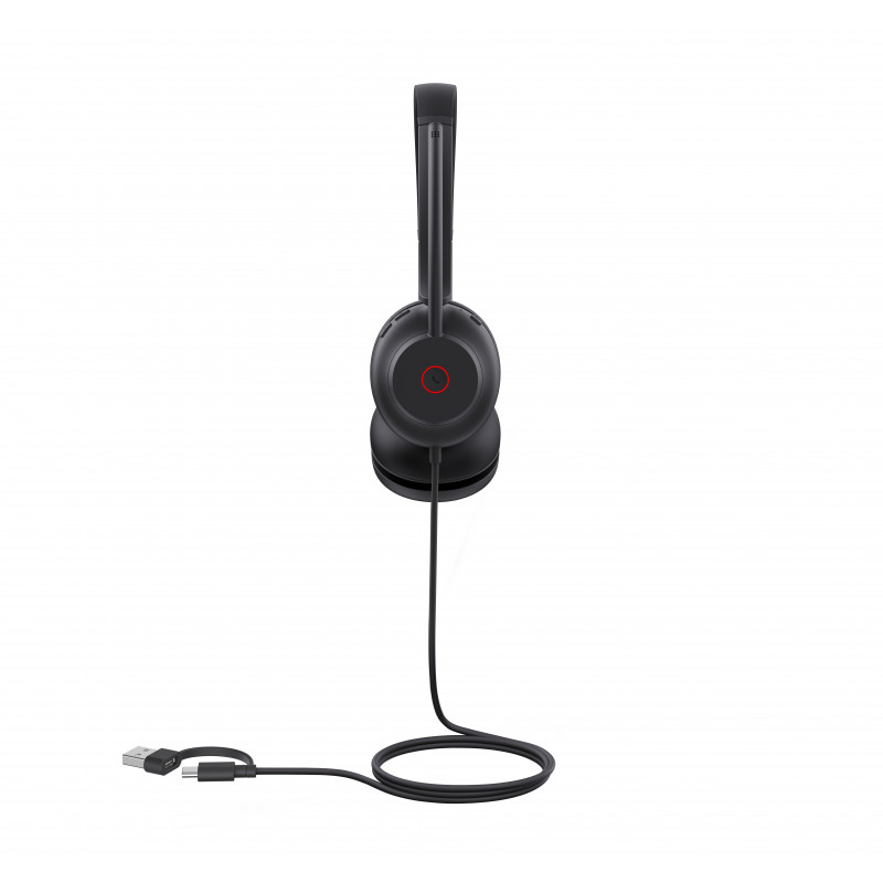 Auriculares on-ear Yealink UH35 Dual UC USB-C/A con USB-A/USB-C, Negro