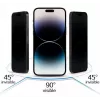 iLike Apple iPhone 15 Protector de pantalla de cristal templado con privacidad Negro