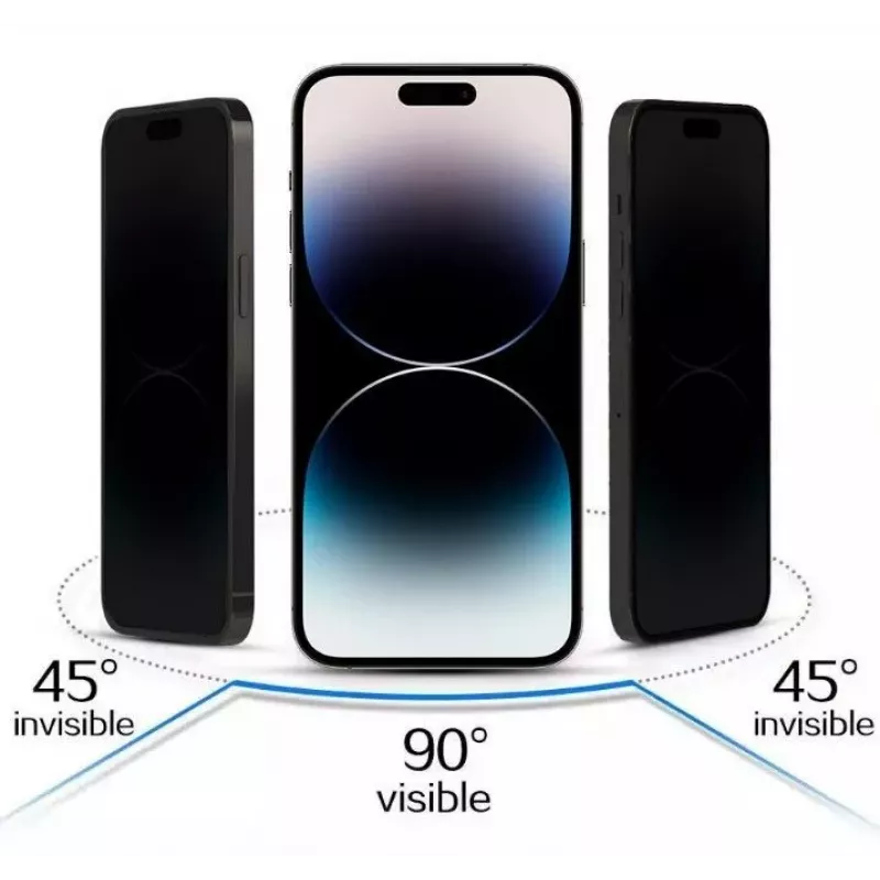 iLike Apple iPhone 15 Protector de pantalla de cristal templado con privacidad Negro