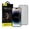 iLike Apple iPhone 15 Pro Protector de pantalla de cristal templado con privacidad Negro