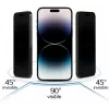 iLike Apple iPhone 15 Pro Protector de pantalla de cristal templado con privacidad Negro