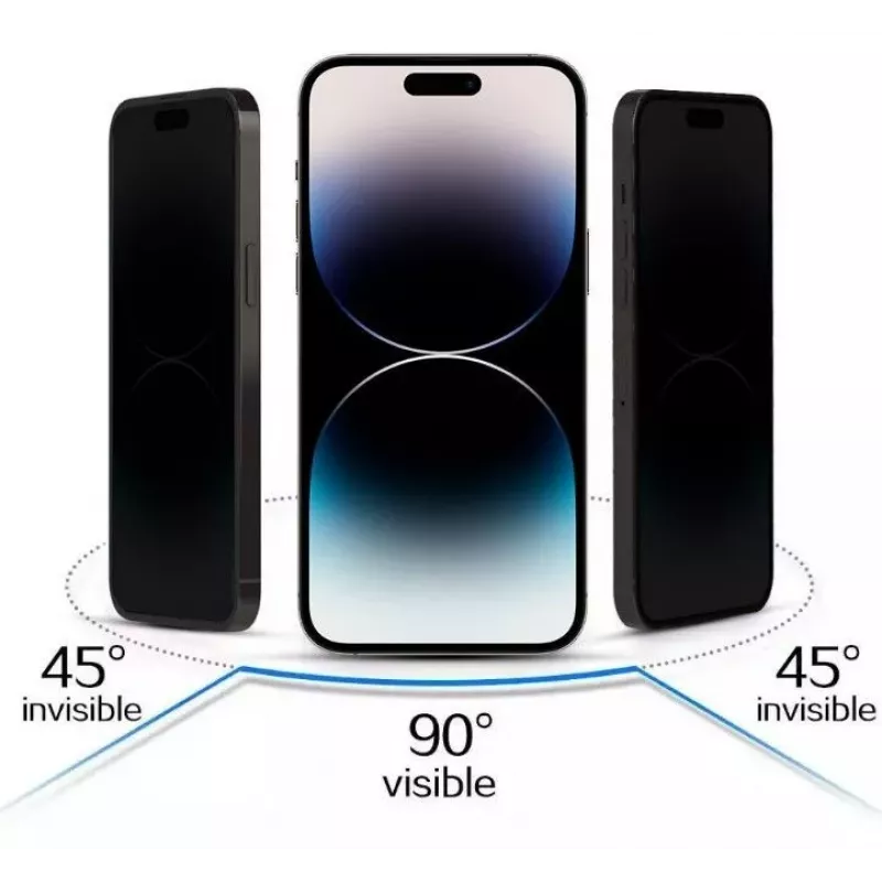 iLike Apple iPhone 15 Pro Protector de pantalla de cristal templado con privacidad Negro