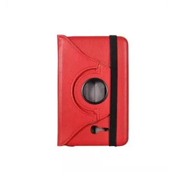 iLike Funda tipo libro giratoria para Samsung Galaxy Tab 3 Lite 7.0 Rojo
