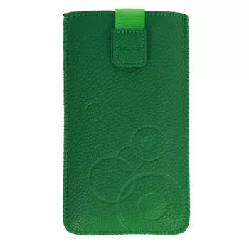 iLike Funda universal de cuero con bolsillo XL Verde