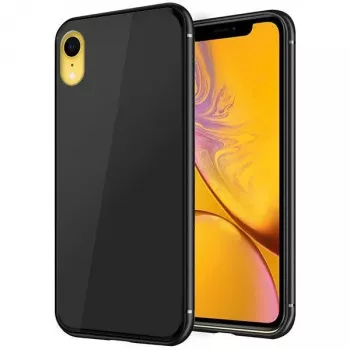 GreenGo Funda Glass Case para Apple iPhone XR - Negro