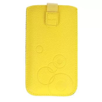 iLike Funda Universal de Cuero con Bolsillo XL Amarillo