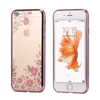 iLike Xiaomi Redmi Note 8 / Redmi Note 8 2021 Funda Trasera FLOWER Oro Rosa
