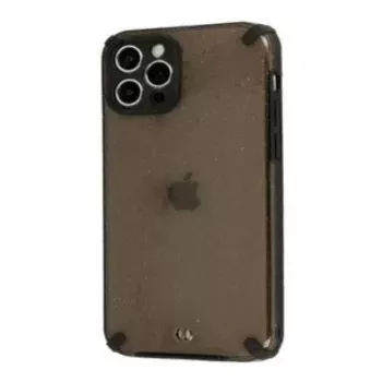 iLike Apple iPhone 12 Pro Funda Armor Glitter Negro