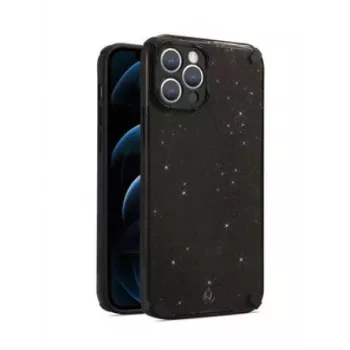 iLike Apple iPhone 12 Pro Funda Armor Glitter Negro